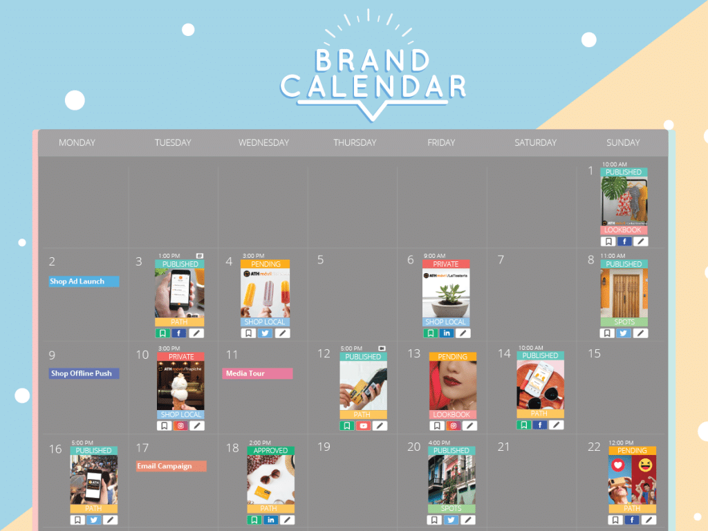 Easily plan all your marketing campaigns with Sharelov’s new Brand Calendar