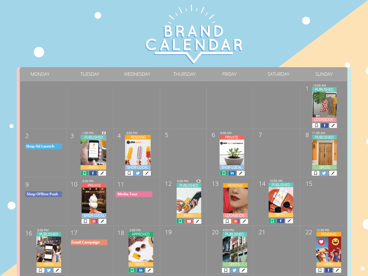 Easily plan all your marketing campaigns with Sharelov’s new Brand Calendar