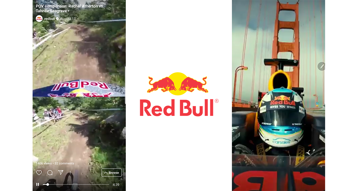 The official Red Bull IGTV channel contains a collection of action-packed, thrill-seeking videos.