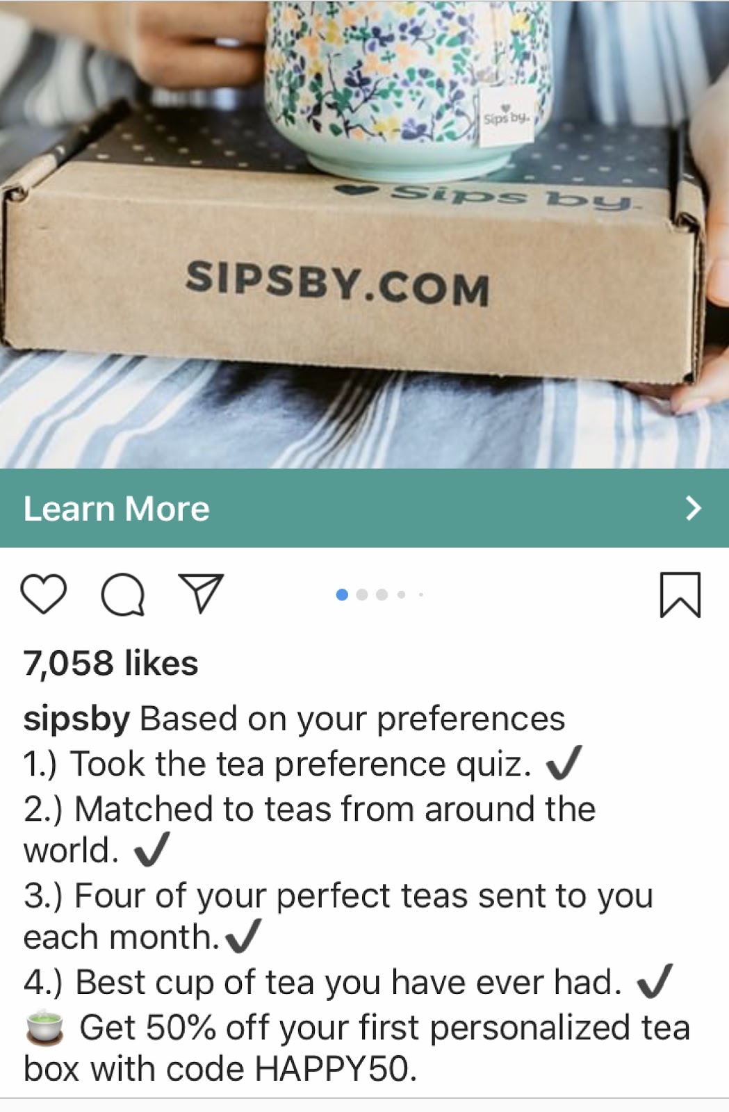 numbered list in instagram caption