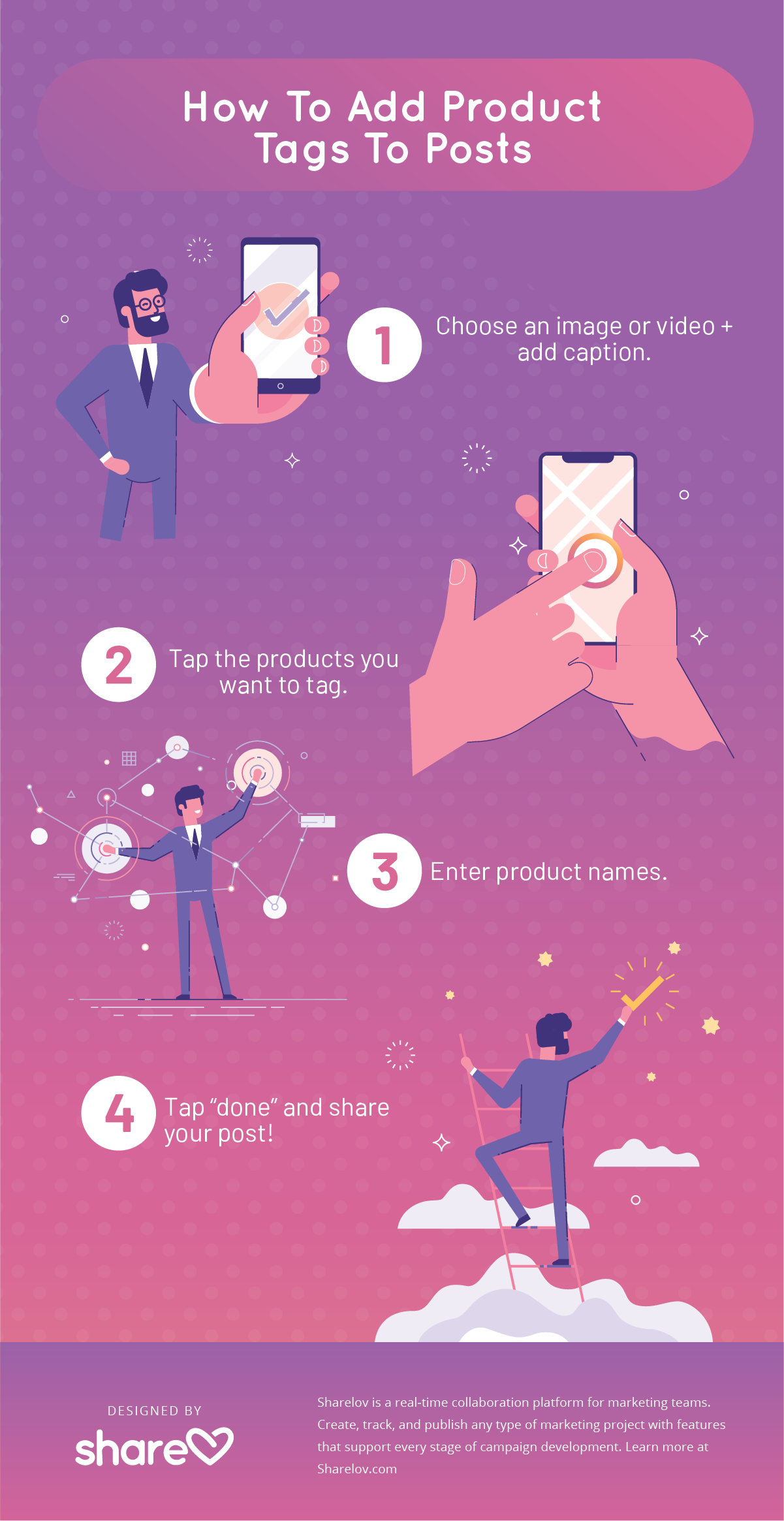 How To Add Product Tags To Posts infographic