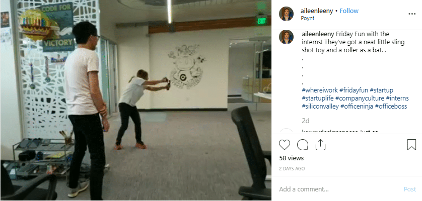 Instagram company culture video aileenleeny