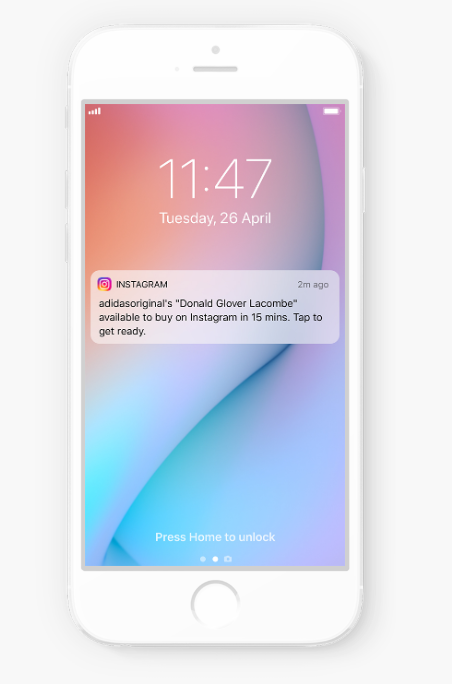 Product launch notification IG Stories