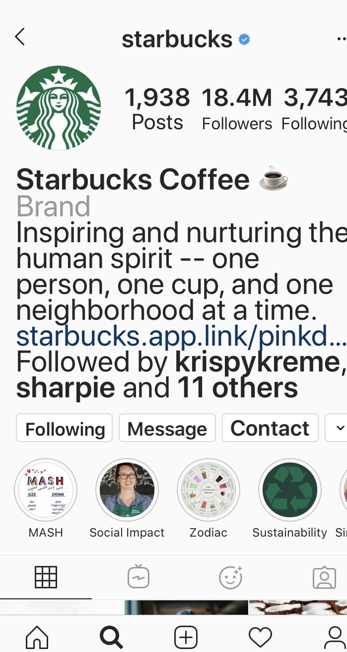 starbucks-instagram-bio-profile