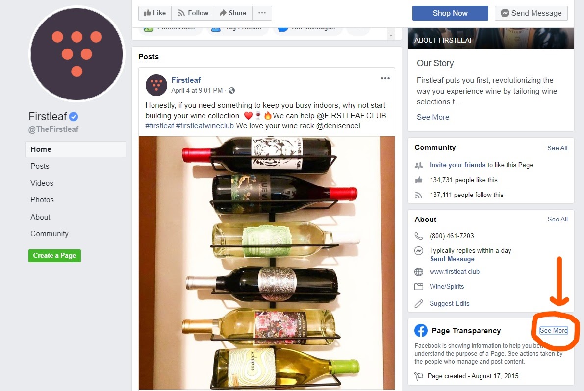 competitor research Facebook transparency