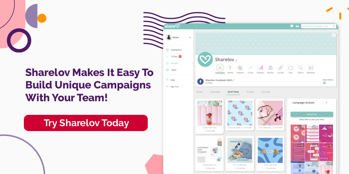 Sharelov Makes It Easy To Build Unique Campaigns With Your Team