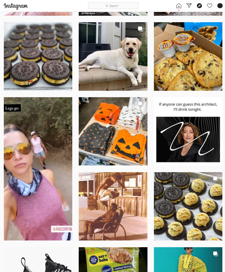 Instagram explore feed