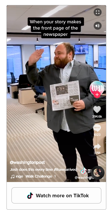 washington post on tiktok