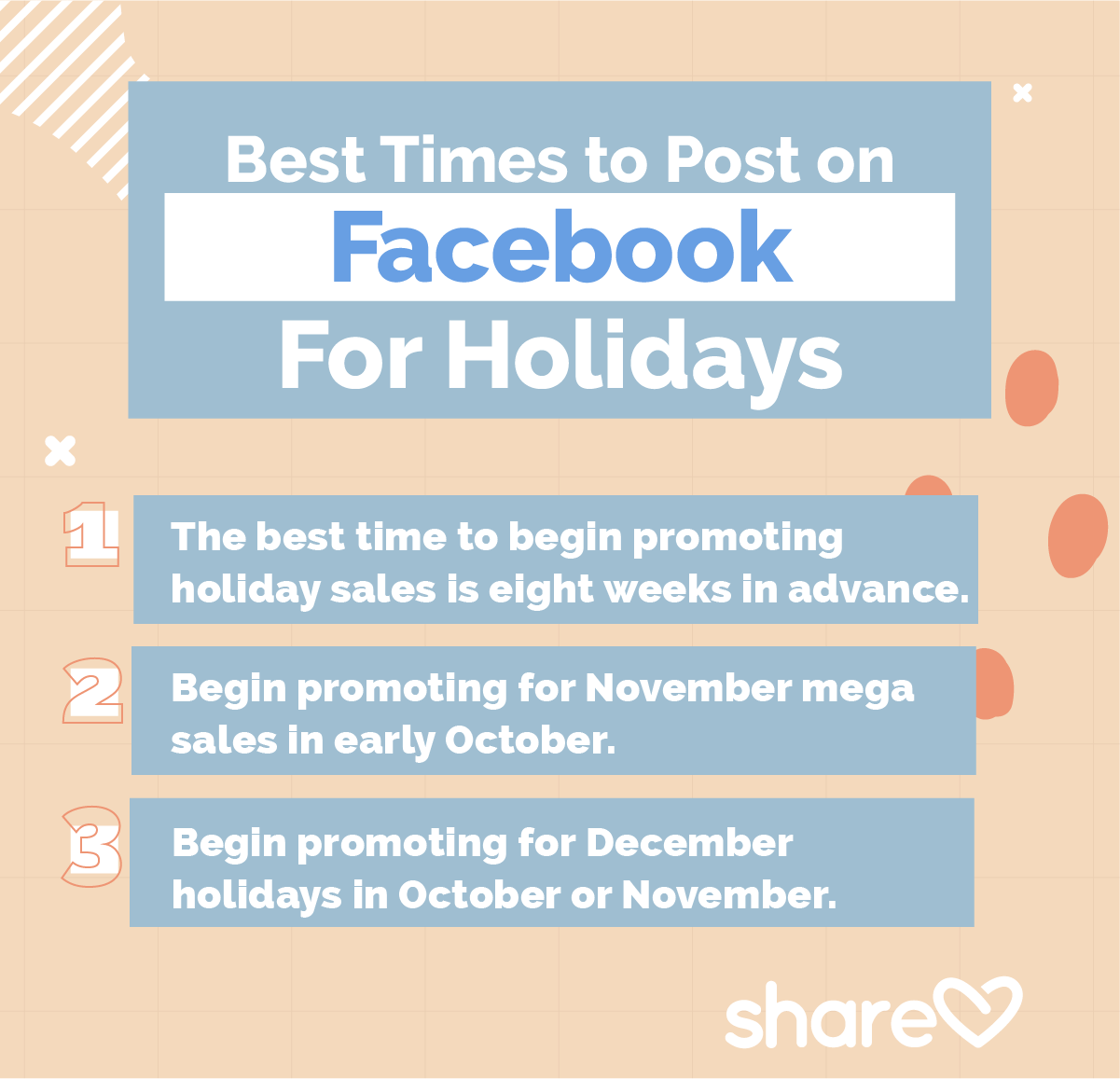 Best Times To Post On Facebook For Holidays infographic