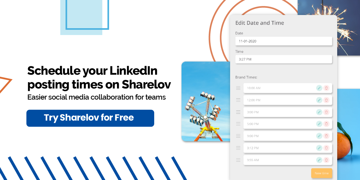 Schedule your LinkedIn posting times on Sharelov