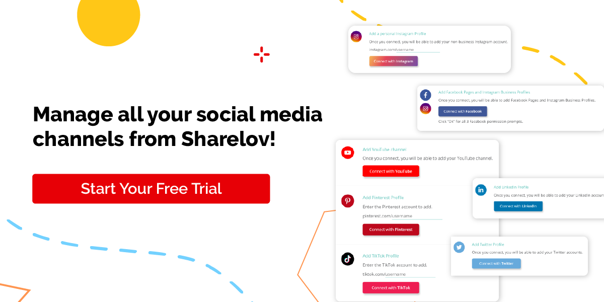 Manage all your social media channels from Sharelov