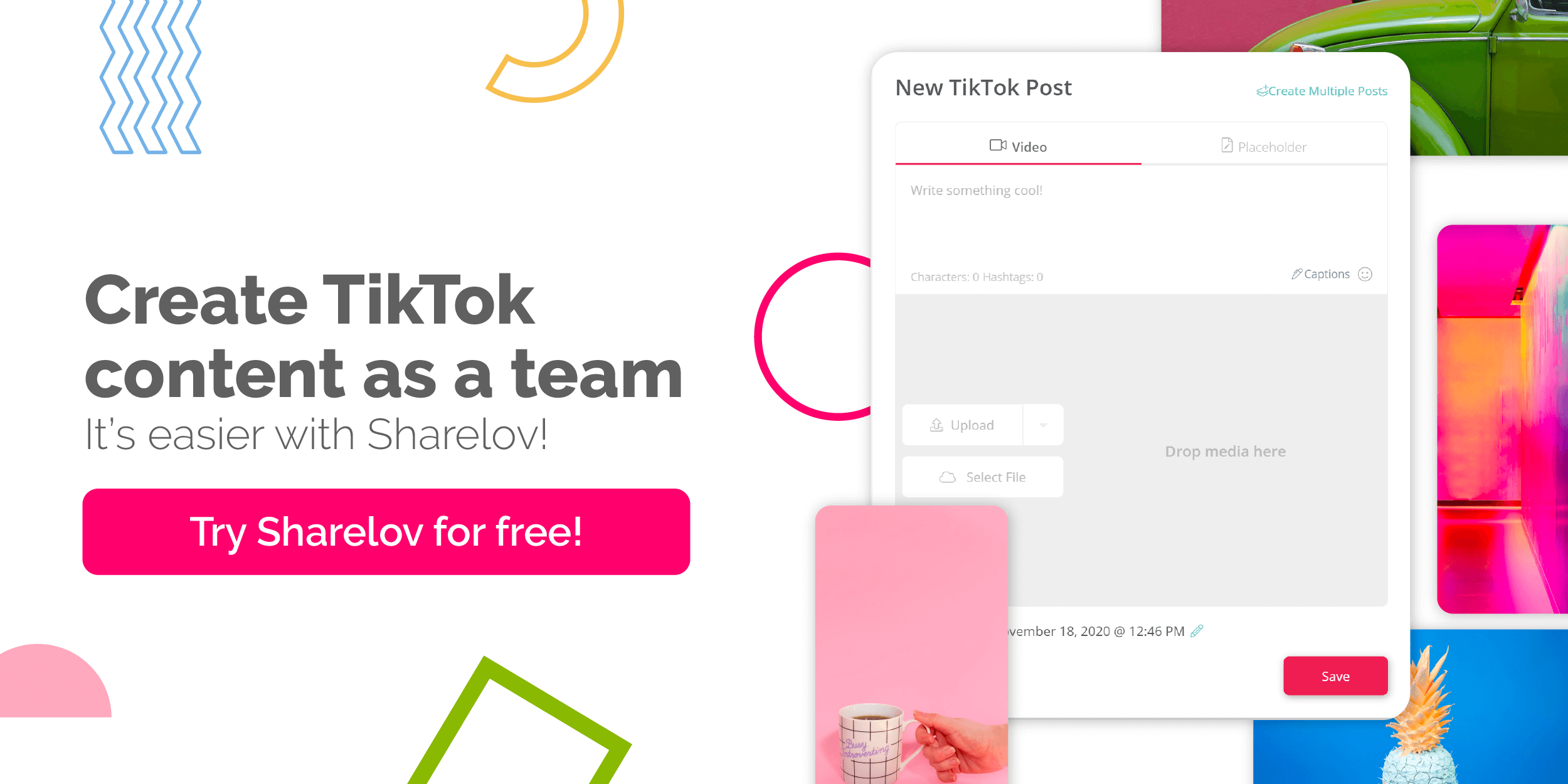 Create TikTok content as a team It’s easier with Sharelov