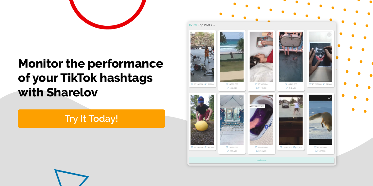 Monitor the performance of your TikTok hashtags with Sharelov.