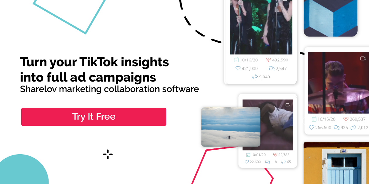 Turn your TikTok insights into full ad campaigns Sharelov marketing collaboration software