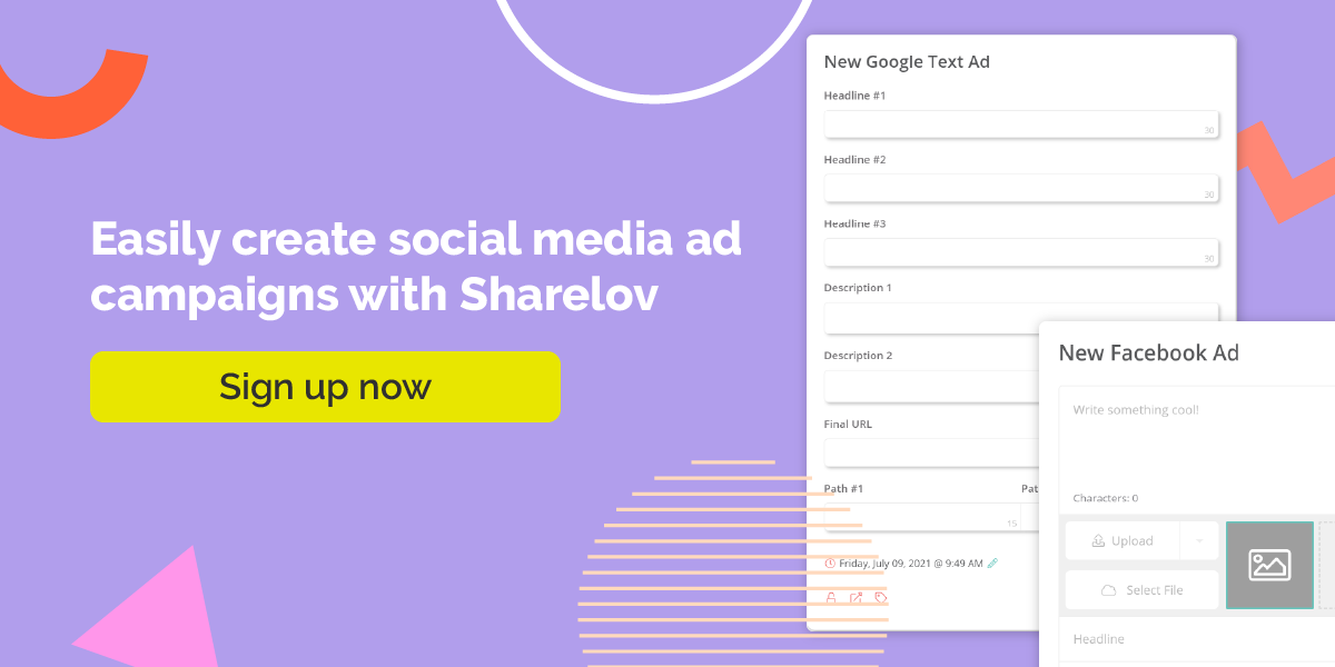 Easily create social media ad campaigns with Sharelov