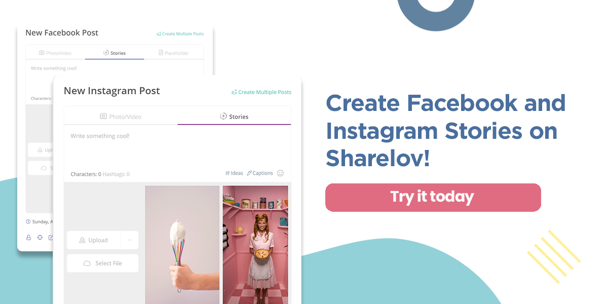 Create Facebook and Instagram Stories on Sharelov!