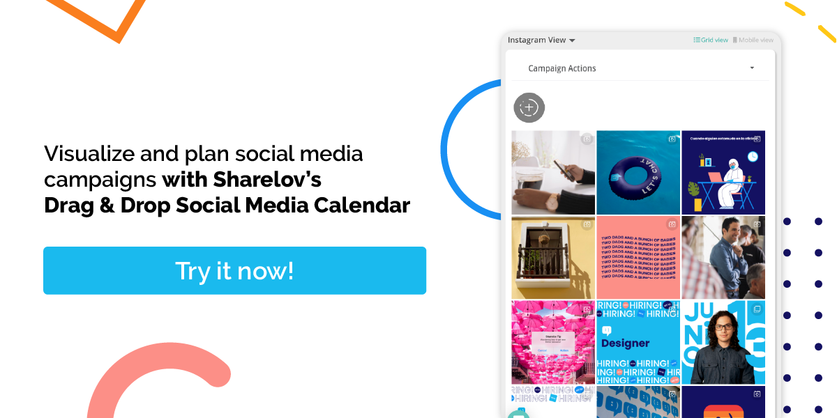 Visualize and plan social media campaigns with Sharelov's - Drag & Drop Social Media Calendar