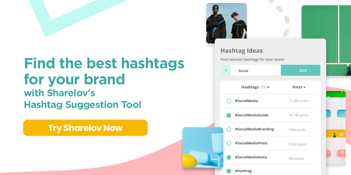 Find the best hashtags for your brand with Sharelov's Hashtag Suggestion Tool