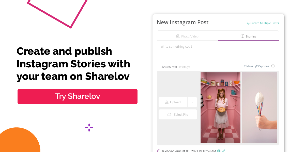 Create and publish Instagram Stories with your team on Sharelov