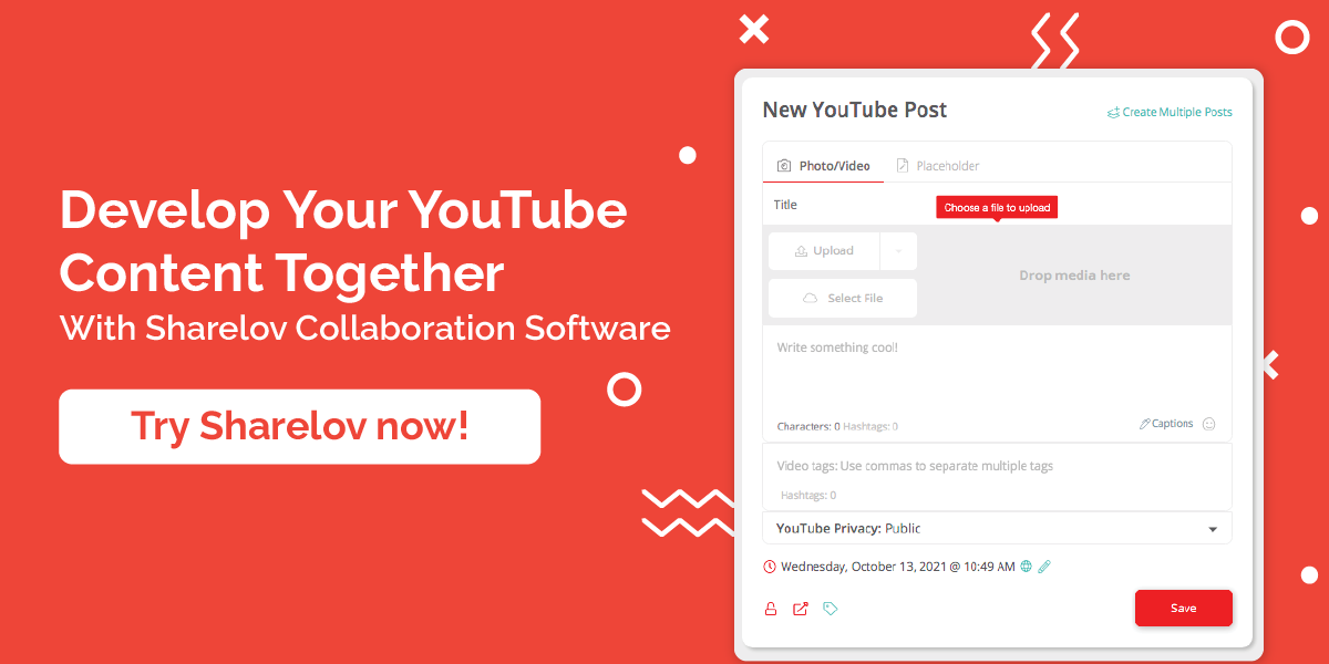 Develop Your YouTube Content Together With Sharelov Collaboration Software Try Sharelov now!