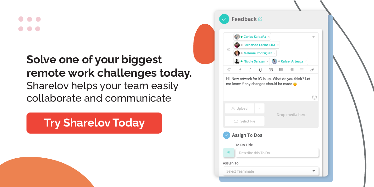 Solve one of your biggest remote work challenges today. Sharelov helps your team easily collaborate and communicate
