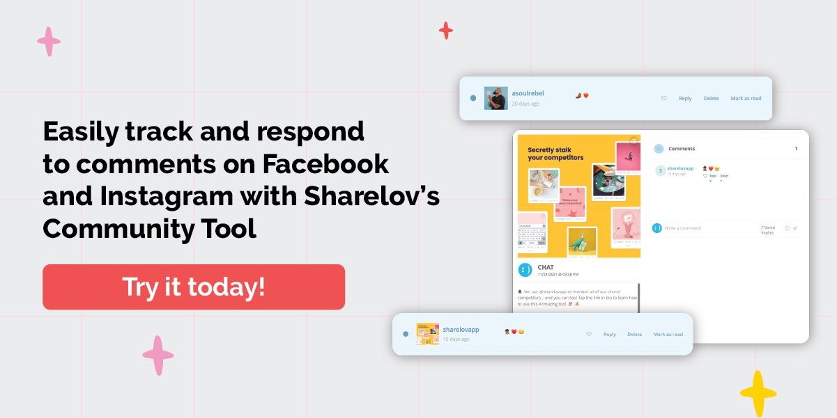 Easily track and respond to comments on Facebook and Instagram with Sharelov’s
