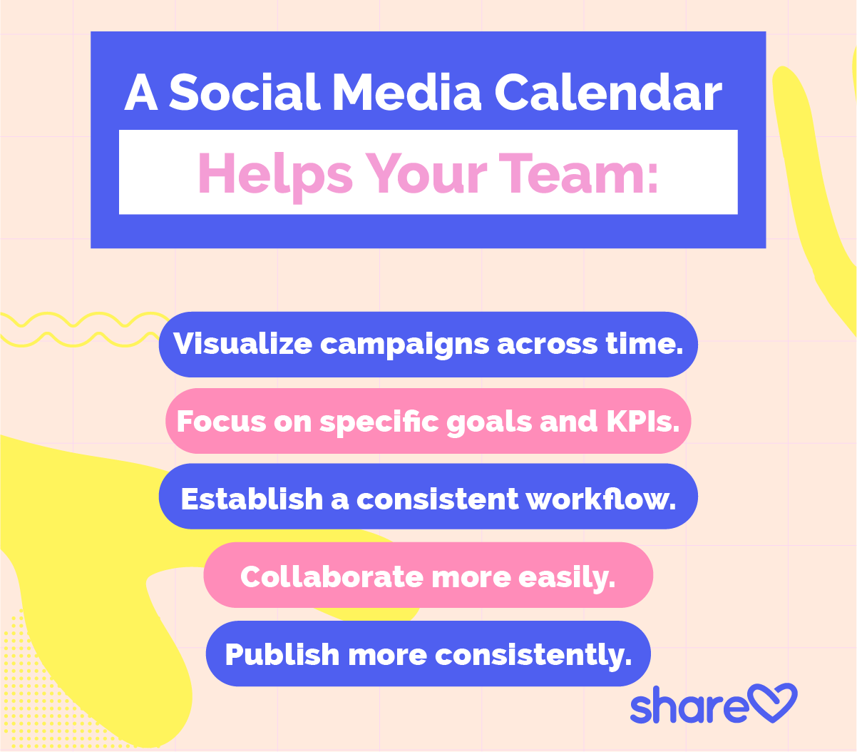 A Social Media Calendar helps your team