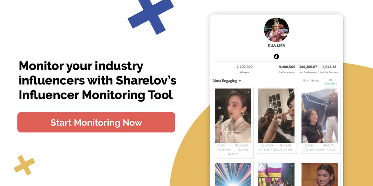 Monitor your industry influencers with Sharelov’s Influencer Monitoring Tool