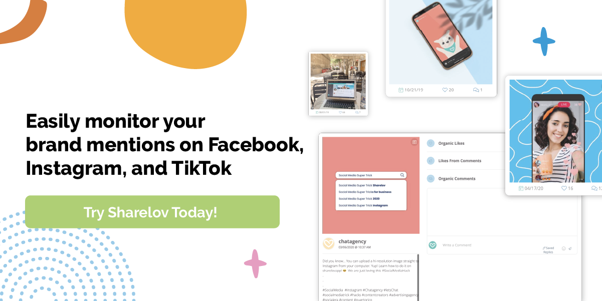 Easily monitor your brand mentions on Facebook, Instagram, and TikTok