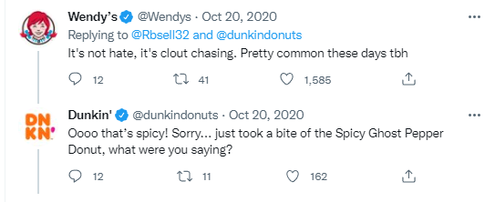 dunkin and wendys twitter wars