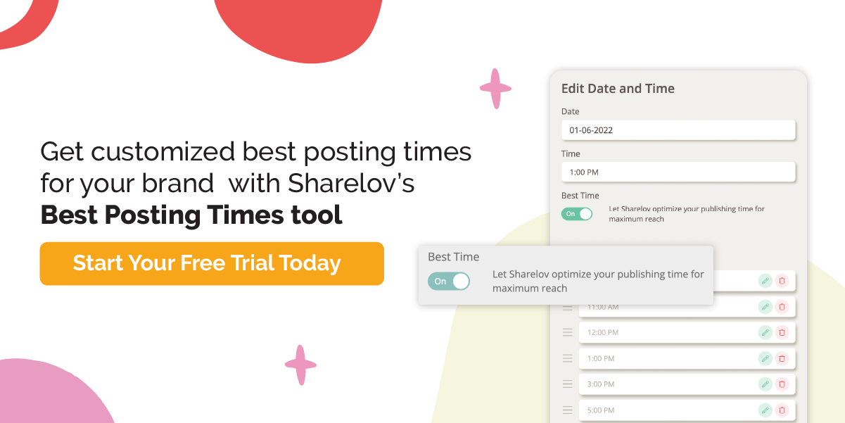 Discover your brand’s best times to post on social media with Sharelov’s Best Posting Times tool