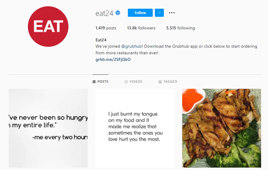 eat24 humor instagram screenshot