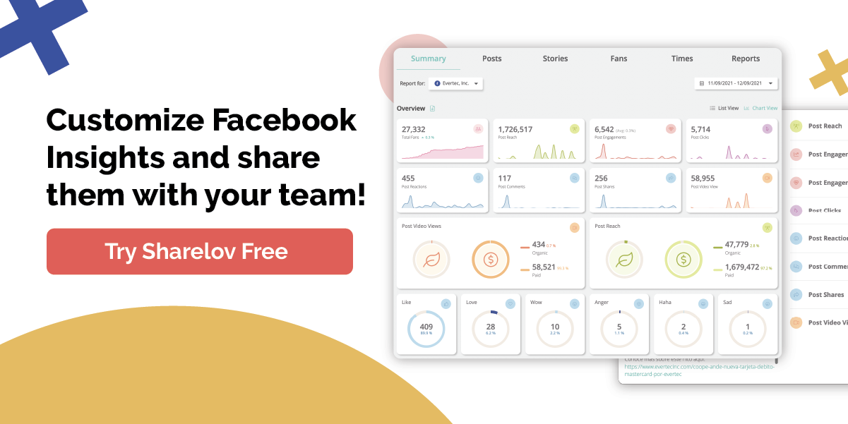 Customize Facebook Insights and share them with your team!