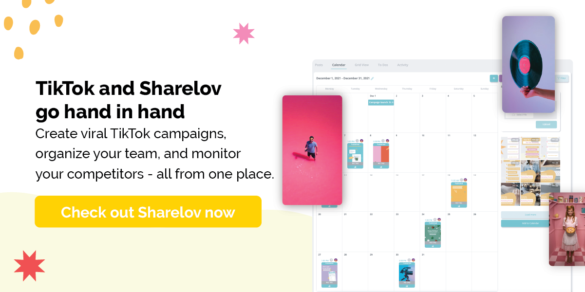 Create viral Tiktok campaigns, organize your team, and monitor your competitors - all from one place.
