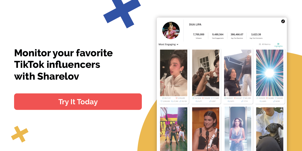 Monitor your favorite TikTok influencers with Sharelov