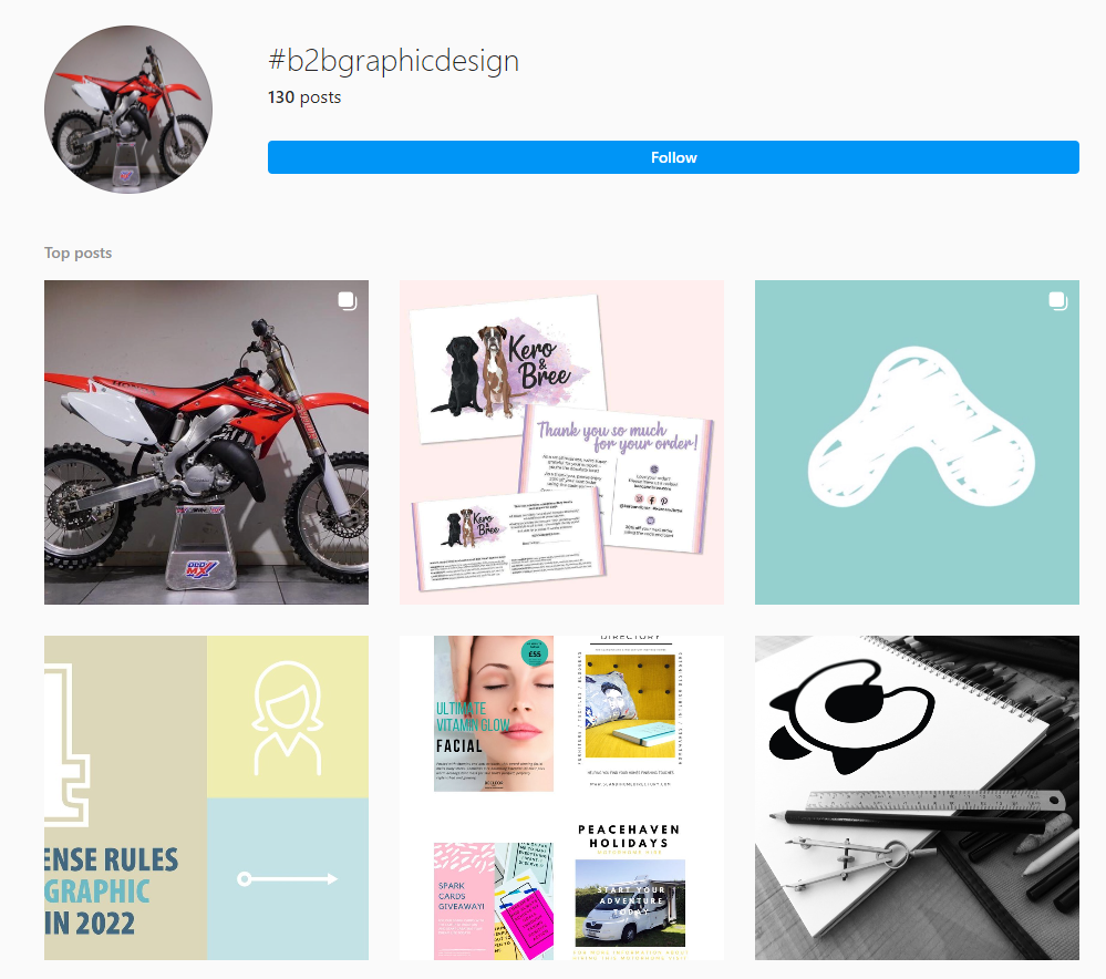 b2bgraphicdesign hashtag Instagram