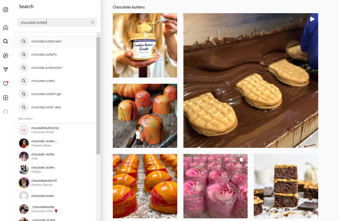 pt chocolate butter search results