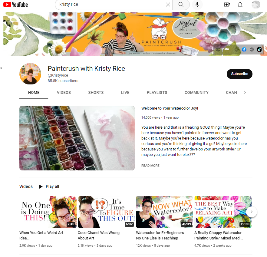 Paintcrush YouTube channel