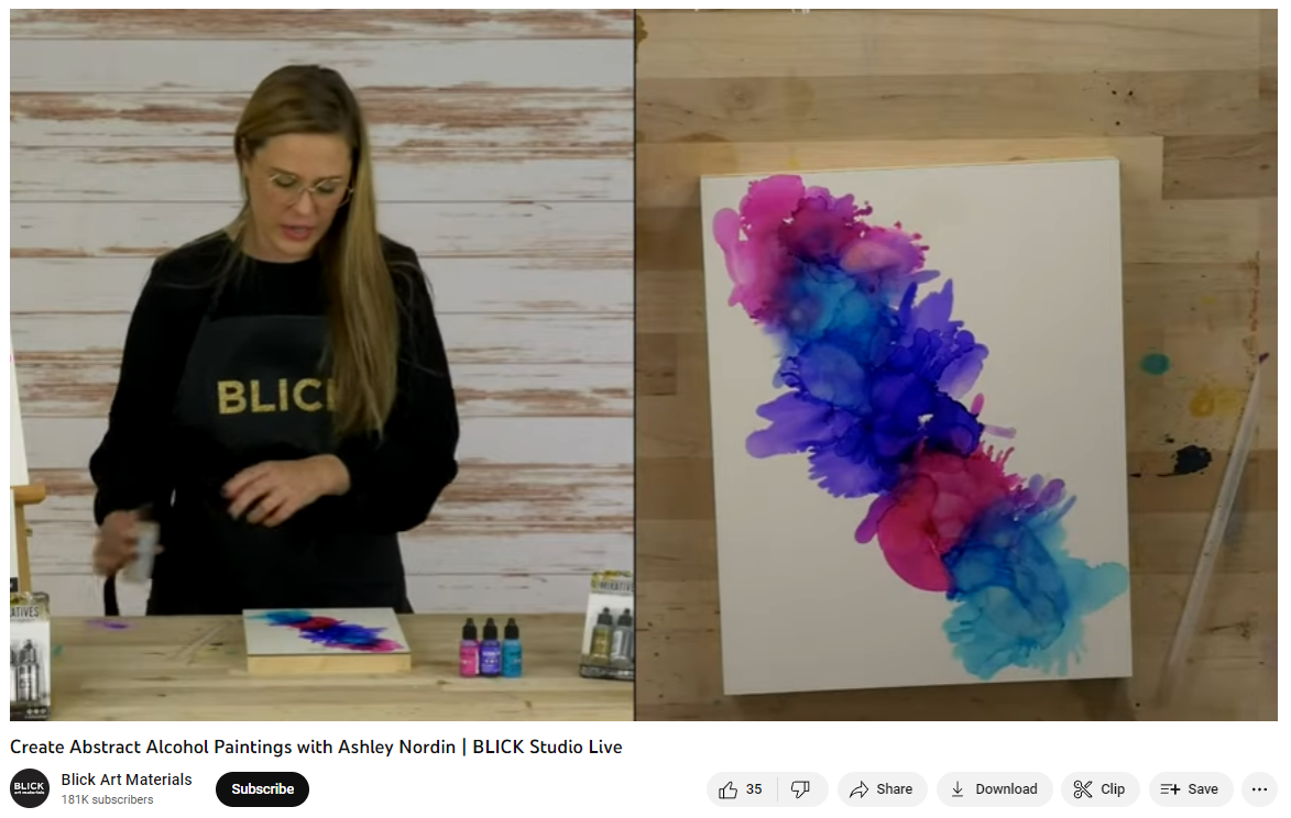 Blick art Live YouTube video screenshot