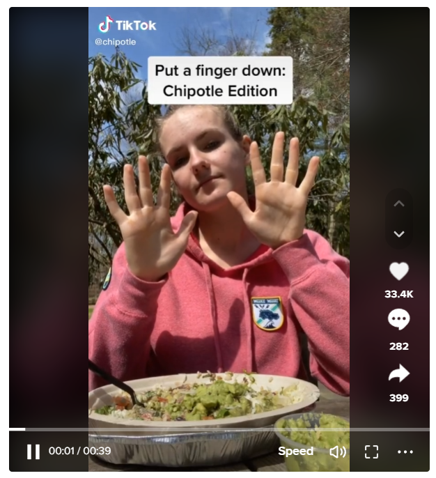 Chipotle hashtag challenge